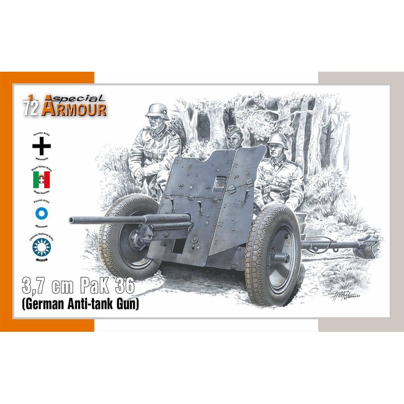 1/72 3.7 cm PaK 36 "German Anti-Tank Gun"