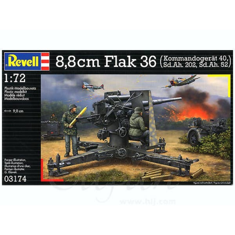 1/72 8.8cm FlaK 36 (Kommandogerat 40, Sd.Ah.202, Sd.Ah.52)
