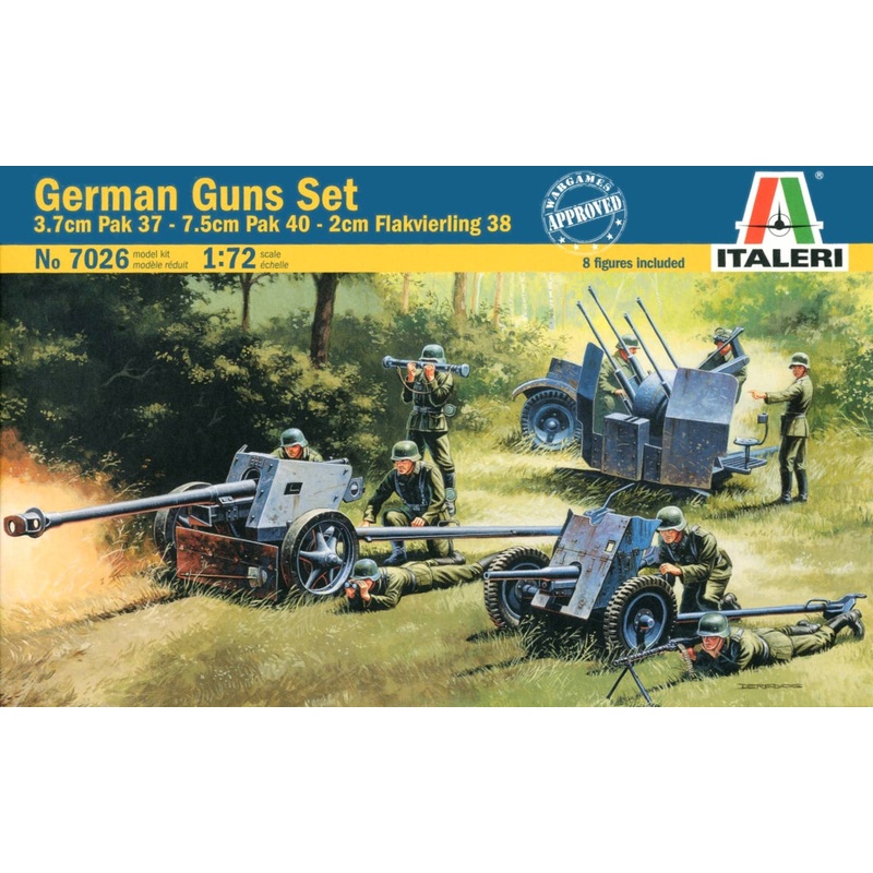 1/72 Anti-Tank Guns Set PAK35, PAK40, FLAK38