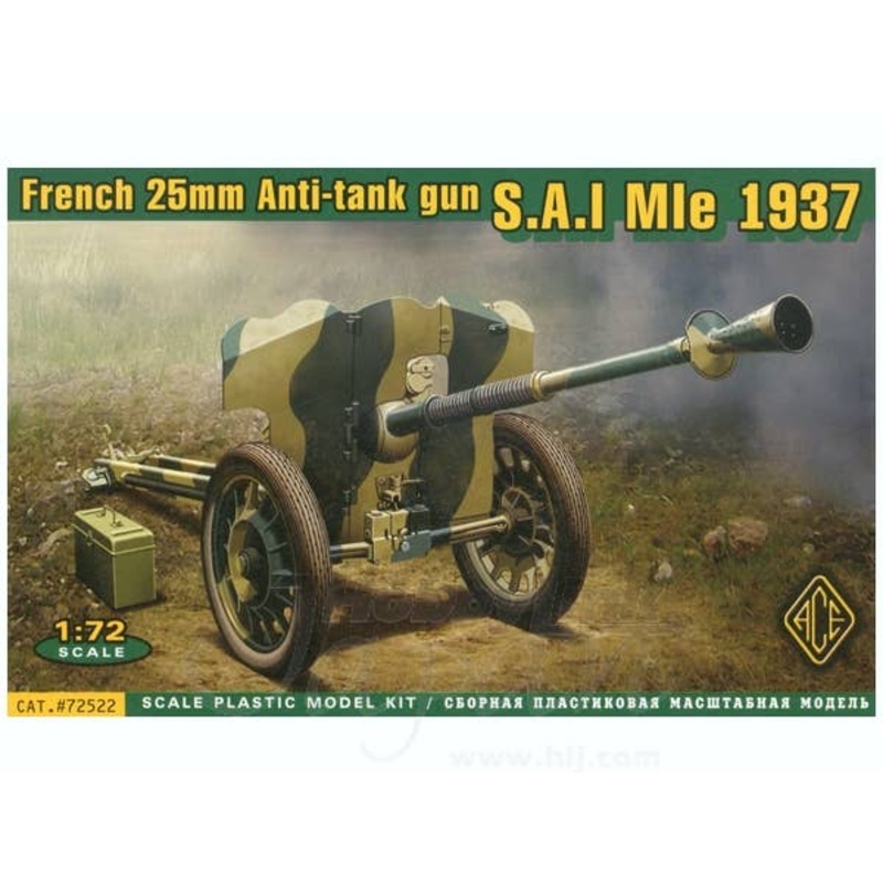 1/72 French 25mm Anti-Tank Gun S.A.I. Mle 1937