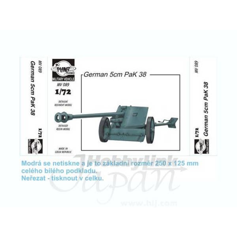 1/72 German 5cm Pak 38