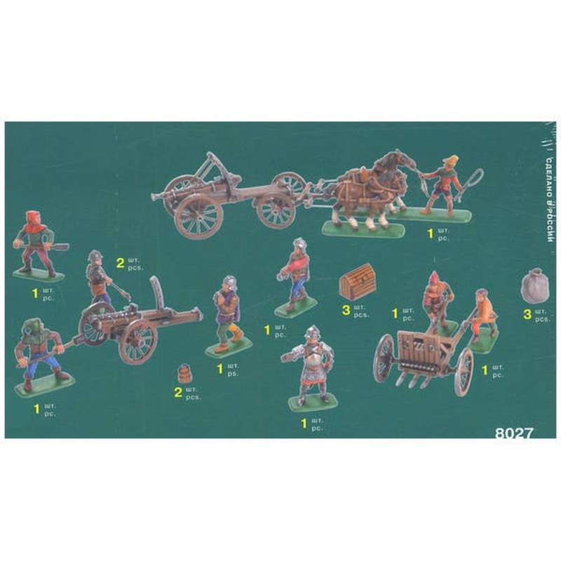 1/72 Medieval Field Cannons and Crew