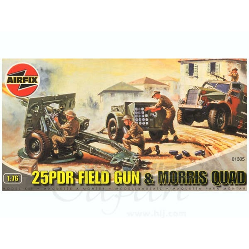 1/76 25Pdr Field Gun & Morris Quad