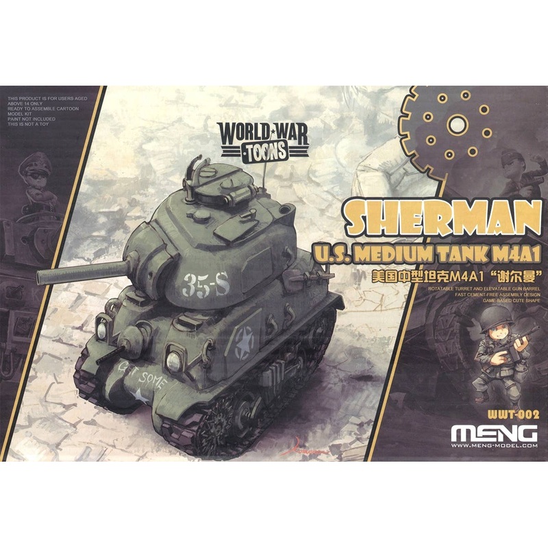 World War Toons Sherman U.S. Medium Tank M4A1