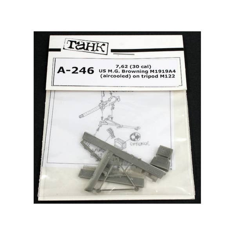 1/35 7.62 (30cal) US M.G. Browning M1919A4 (Air cooled) on Tripod M122