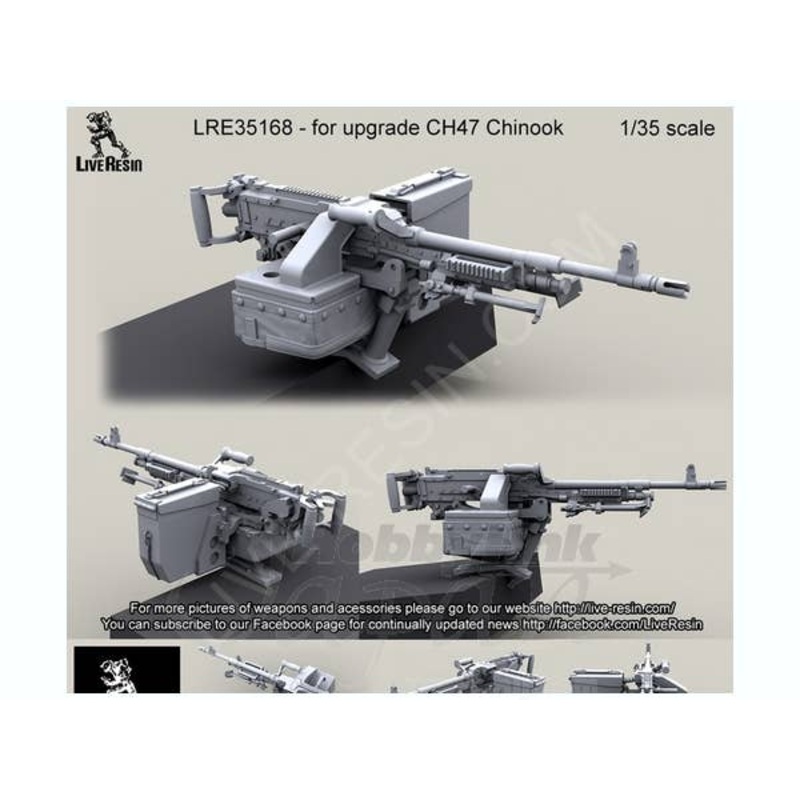 1/35 CH47 Chinook Back Ramp Weapon Mount w/M240D (for Trumpeter)