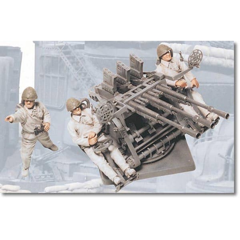 1/35 IJN Type 96 25mm Triple Machine Gun w/Crew 3pcs