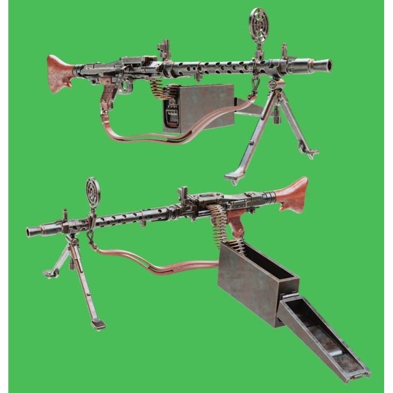 1/35 MG34S (Short) With Ammo Belt (2pcs)