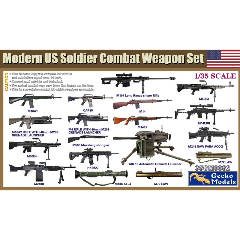 1/35 Modern US Soldier Combat Weapon Set
