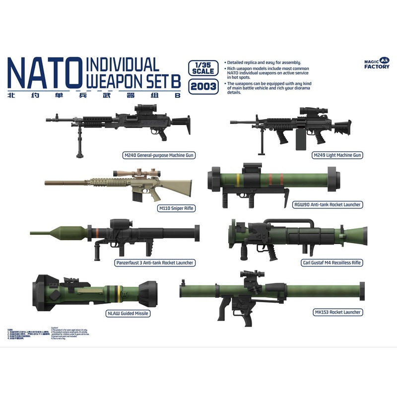 1/35 NATO Individual Weapon Set B