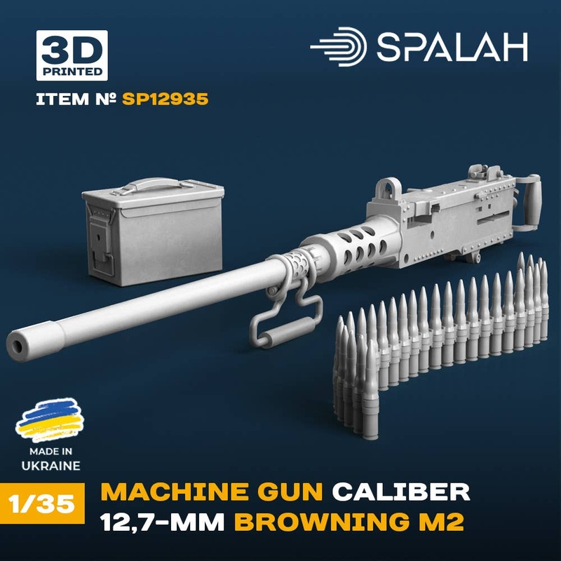 1/35 Scale model 12.7 mm Browning M2 machine gun.