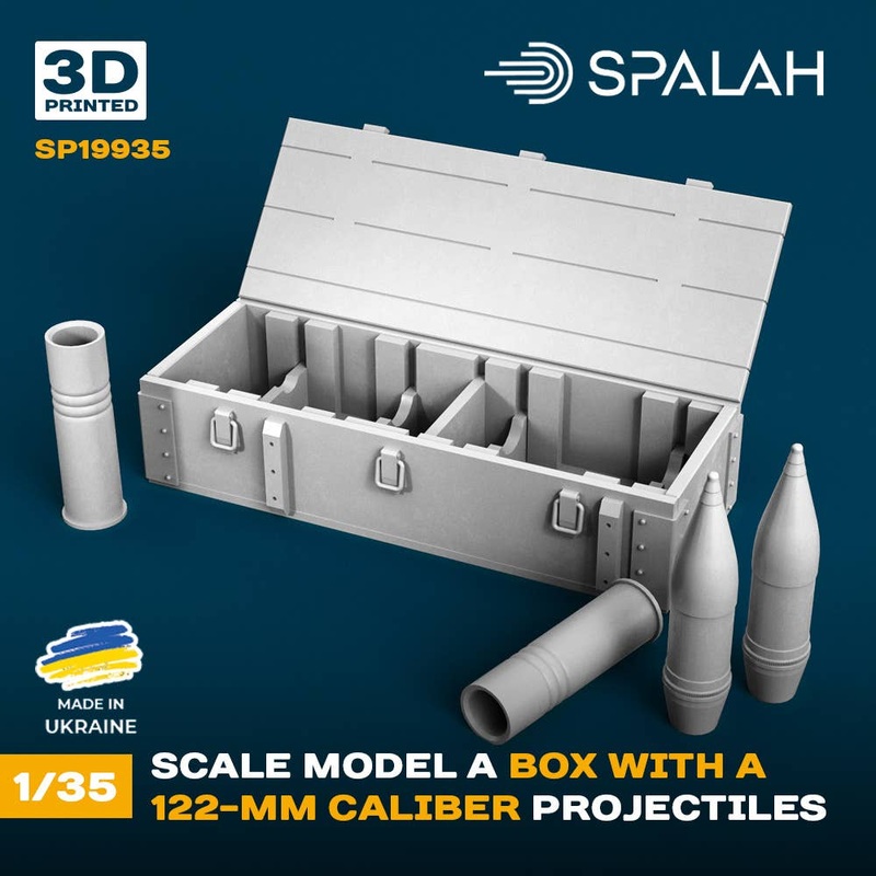 1/35 Set of scale models A box with 122-mm projectiles