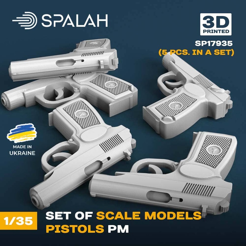 1/35 Set of scale models PM pistols, (5 pcs)