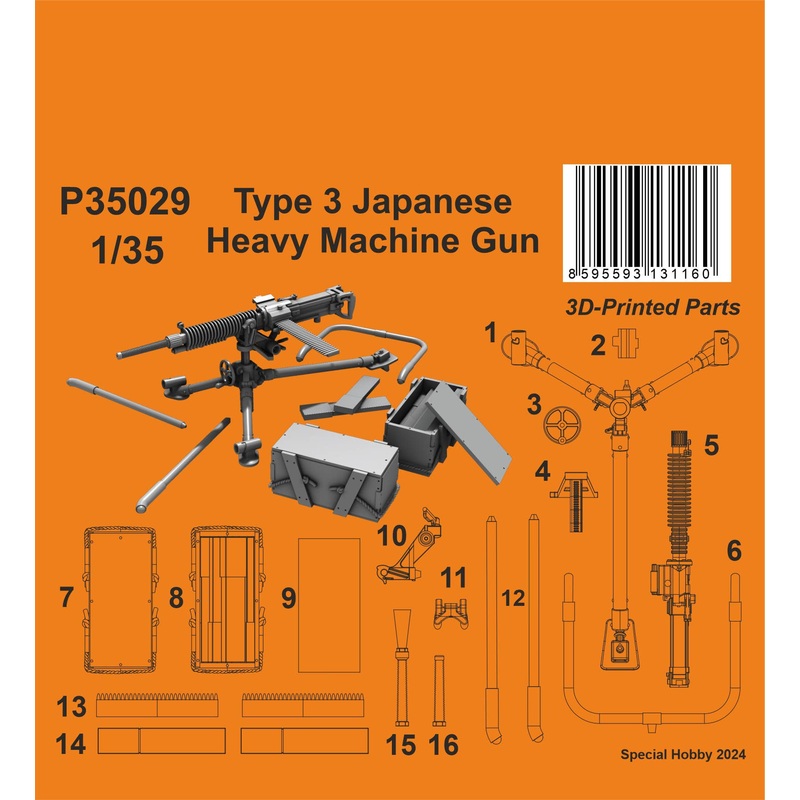 1/35 Type 3 Japanese Heavy Machine Gun