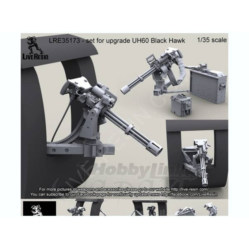 1/35 UH60 Armament Window M134D Mount (for Academy)