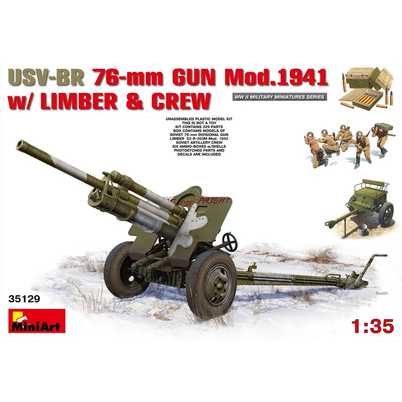 1/35 USV-BR 76-mm Gun Mod.1941 w/ Limber & Crew