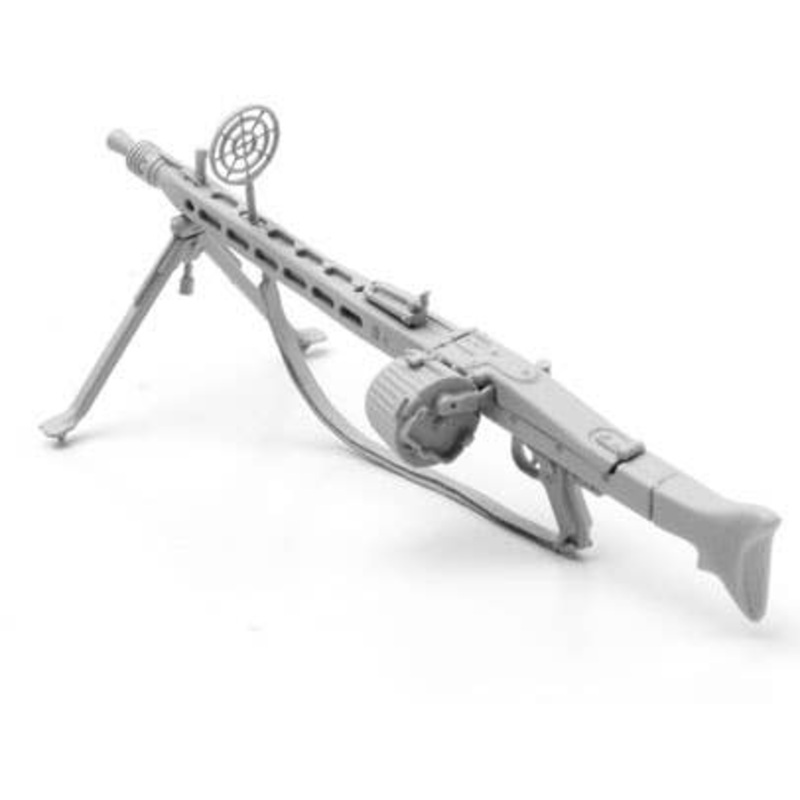 1/16 WW.II German Machine Gun MG42 with Drum Magazine & Anti-Aircraft Ring Sight (3D printer)