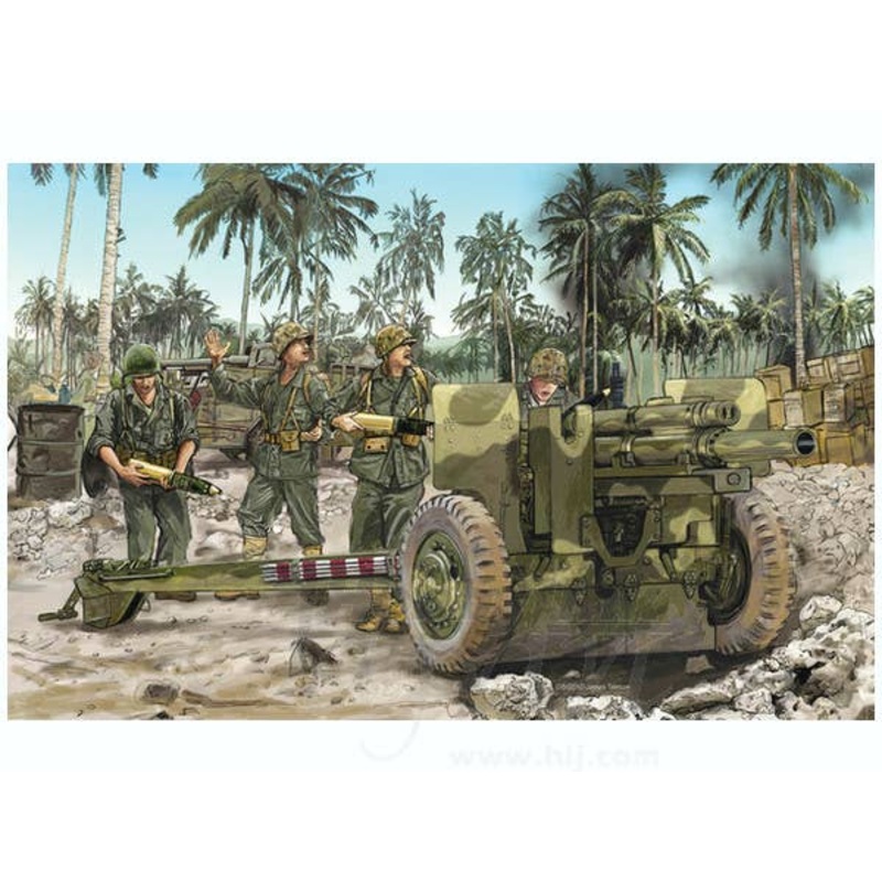 1/35 105mm Howitzer M2A1 & Carriage M2A2 w/USMC Gun Crew