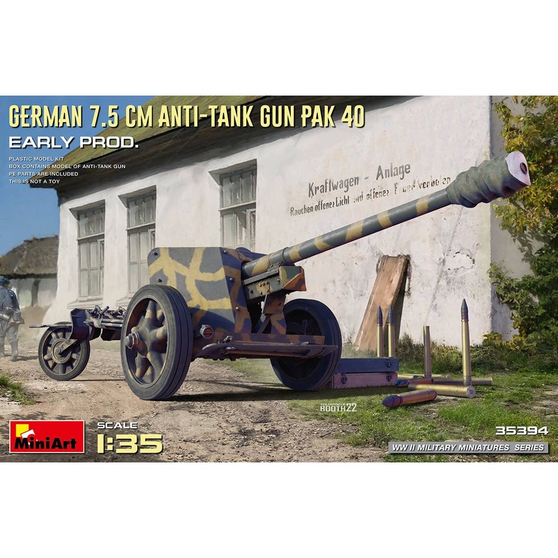1/35 German 7.5m Anti-Tank Gun Pak 40. Early Prod