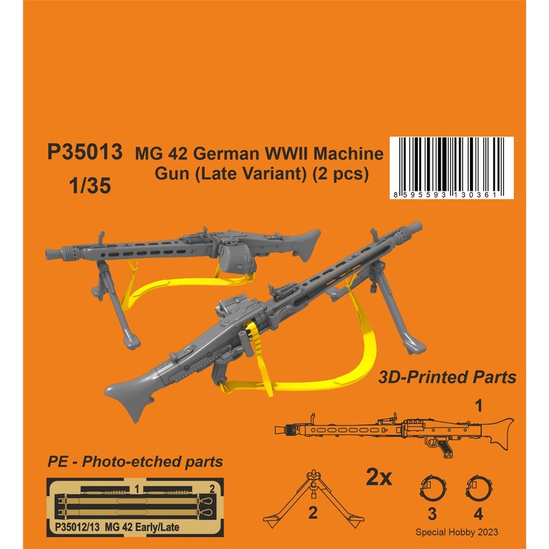 1/35 MG 42 German WWII Machine Gun (Late Variant)
