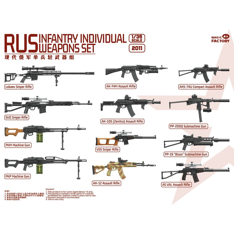 1/35 RUS Infantry Individual Weapons Set