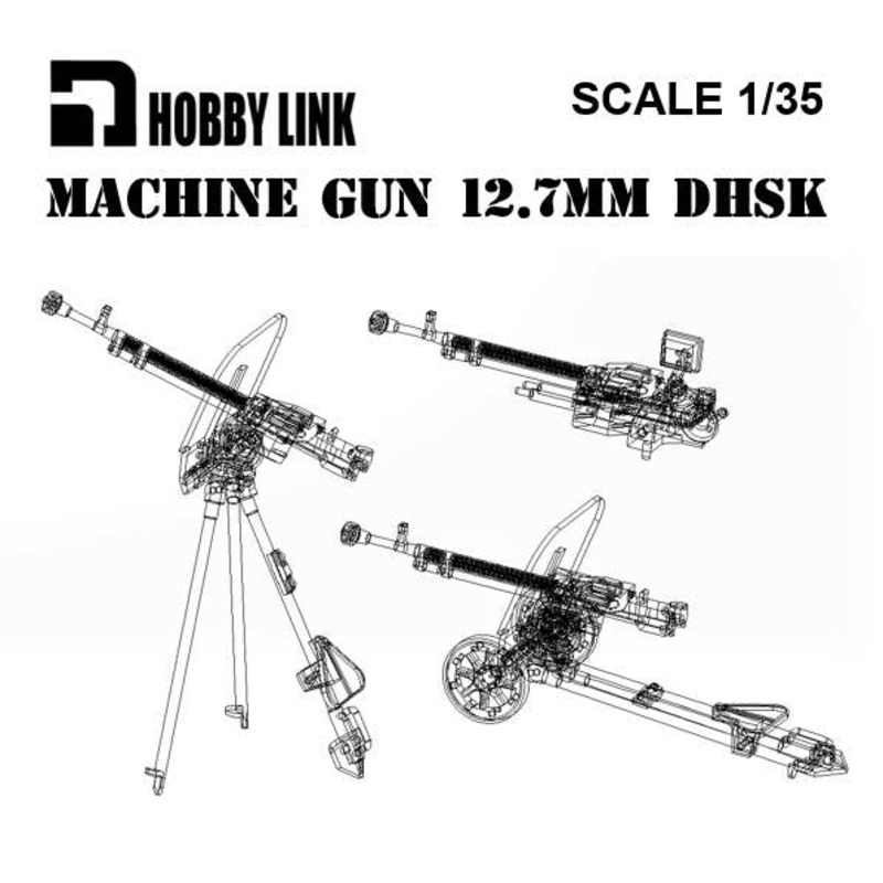 1/35 Russian 12.7mm DHSK heavy machine gun