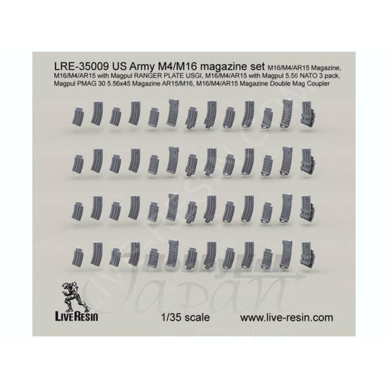 1/35 US Army M4/M16 Magazine Set