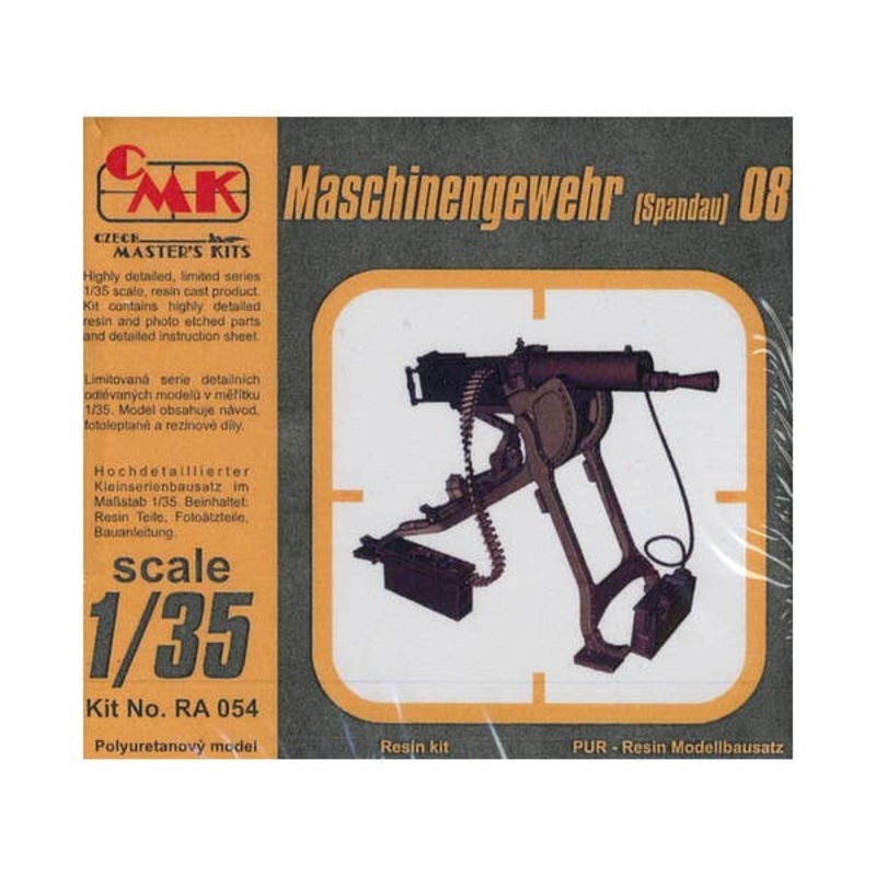 1/35 WWI-WWII Machine Gun (Spandau) MG08 (Resin Kit)
