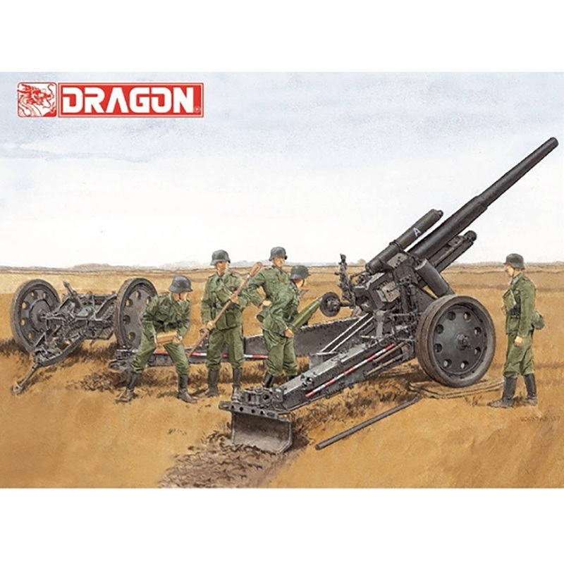 1/35 WWII German Army 15cm sFH18 Howitzer with Limber Aluminum Barrel / Figure Included