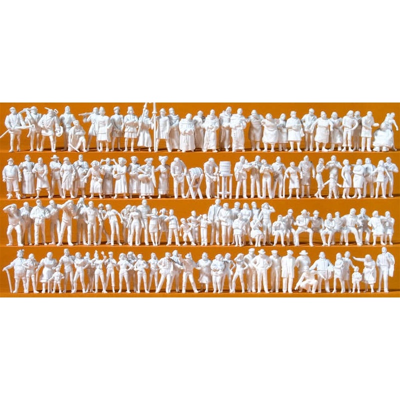 1/87 Medieval Festival. 125 Unpainted Figures (HO Gauge)