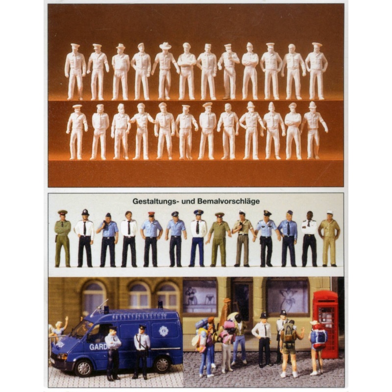 1/87 Uniformed People Combination 24pcs HO Gauge