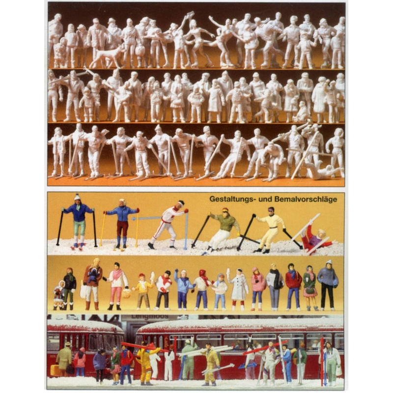 1/87 Winter Figures 65pcs HO Gaige