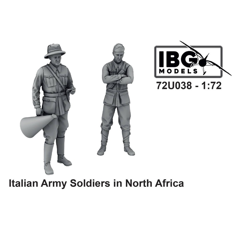 1/72 2 Italian Army North African Front Figures 3D Printed (72U038)