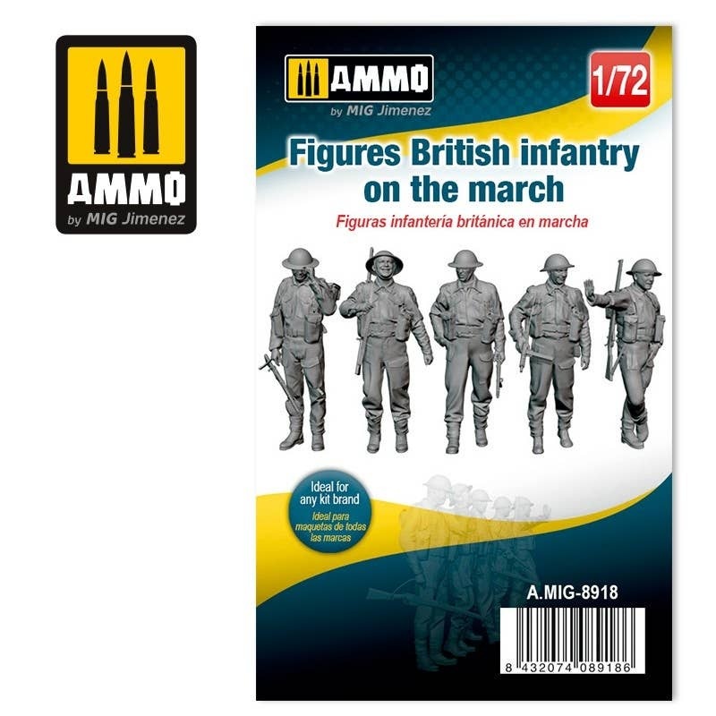 1/72 Figures British Infantry on the March