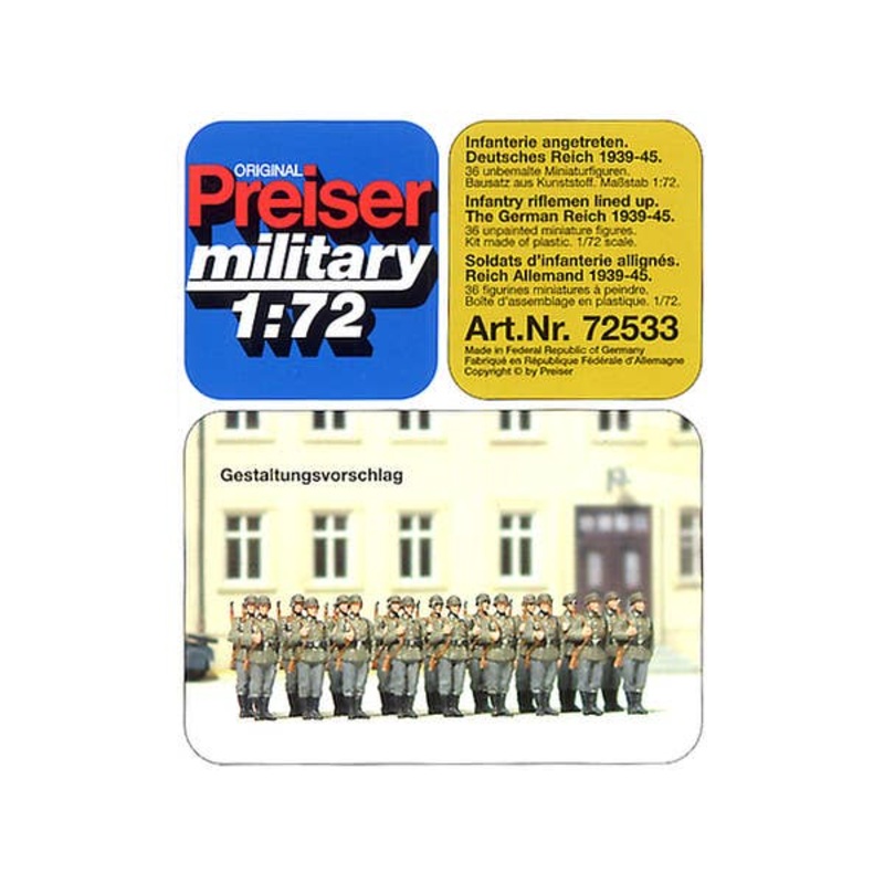 1/72 Infantry Riflemen Lined Up 36pcs