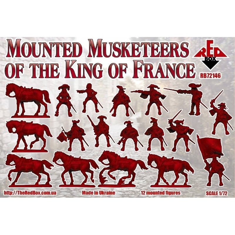 1/72 Mounted Musketeers of the King of France (12 figures 6 poses)