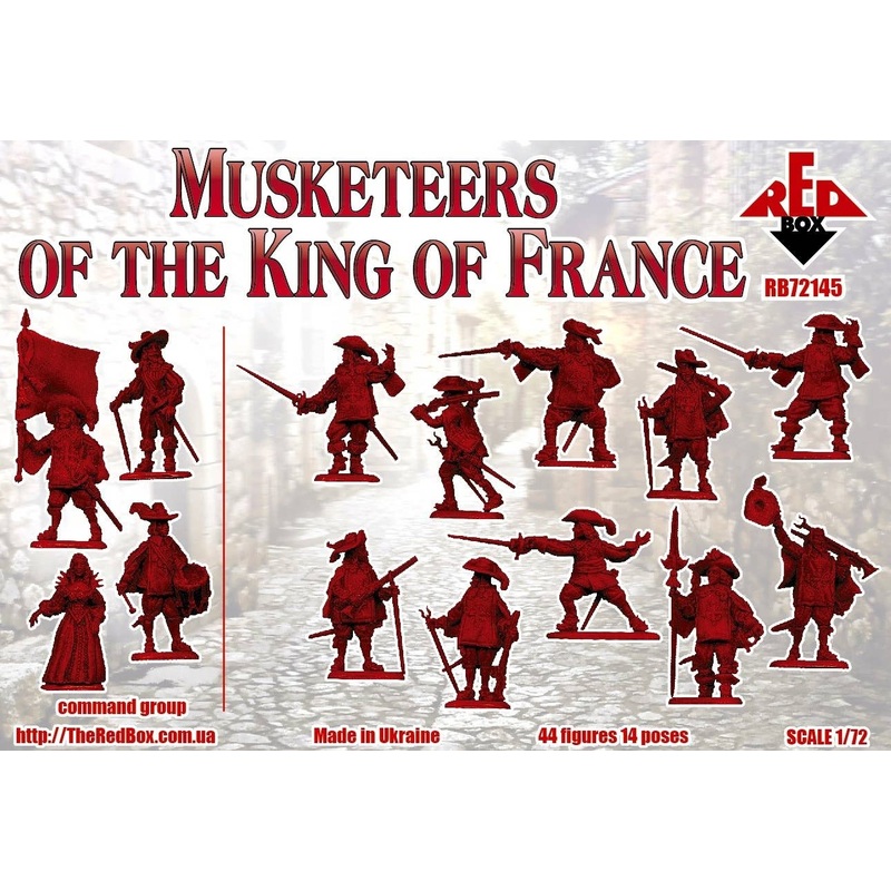 1/72 Musketeers of the King of France (44 figures, 14 poses)