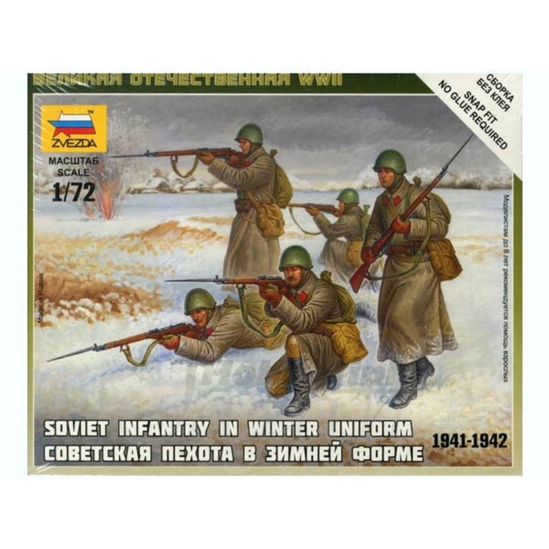1/72 Soviet Infantry In Winter Uniform 1941-1942