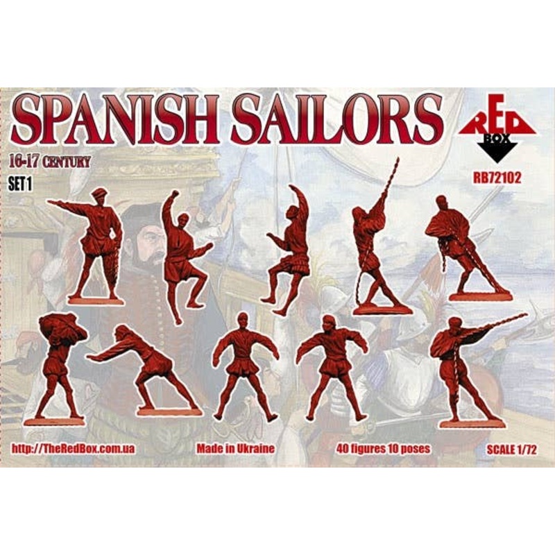 1/72 Spanish Sailors 16-17 Century (40 figures, 10 poses)