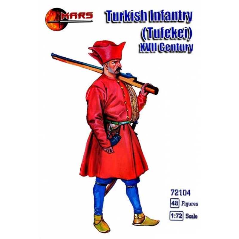 1/72 Turkish Infantry (Tufekei) XVII Century (48 figures, 12 poses)
