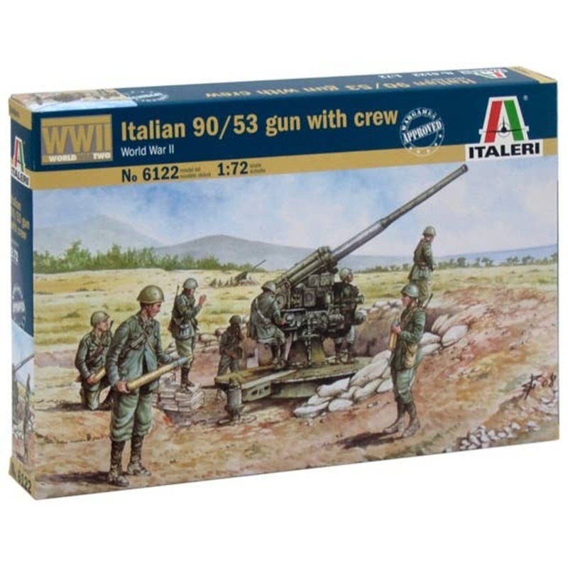 1/72 WW.II Italian 90/53 Gun with Crew