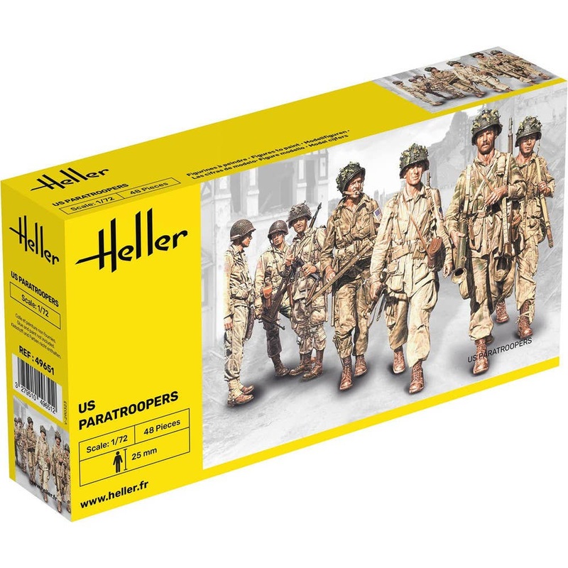 1/72 WW.II U.S. Paratroopers (48pcs)