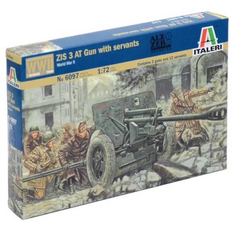 1/72 WWII ZIS 3 AT Gun with Servants