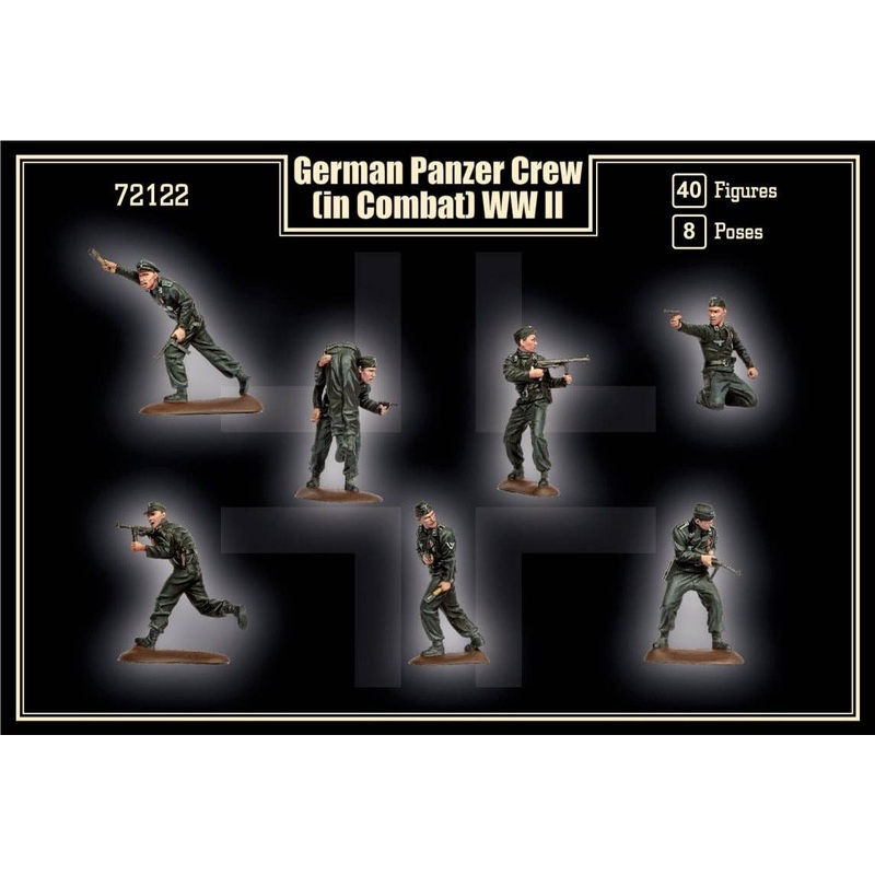 1/72 German Panzer Crew  (in Combat) WWII (40pcs)