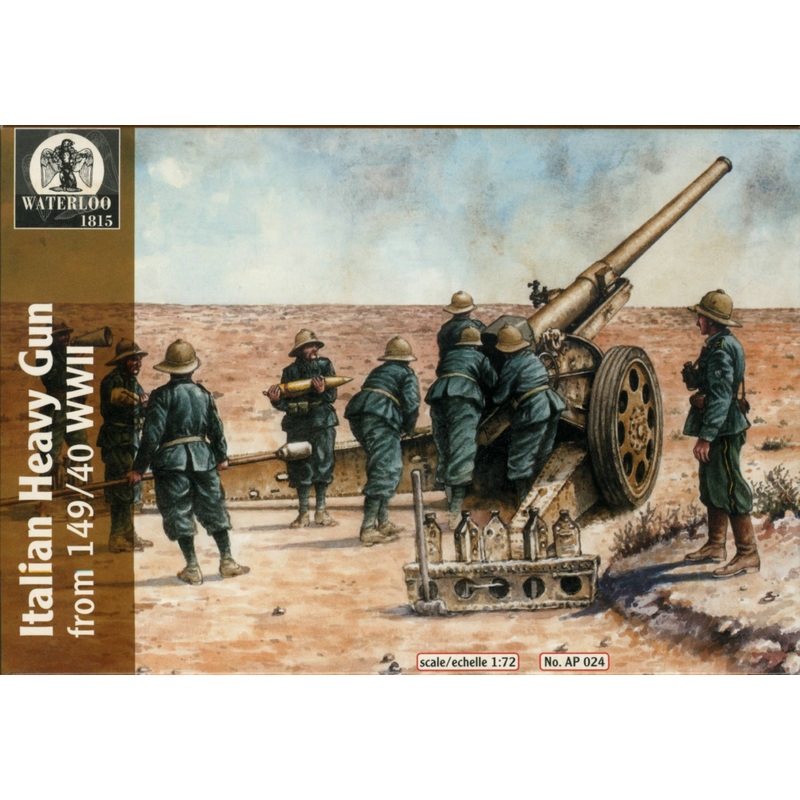 1/72 Italian Heavy Gun from 149/40 WWII (9 Figures)