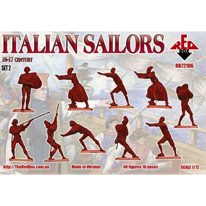 1/72 Italian Sailors 16-17 Century Set 2 (40 figures, 10 poses)