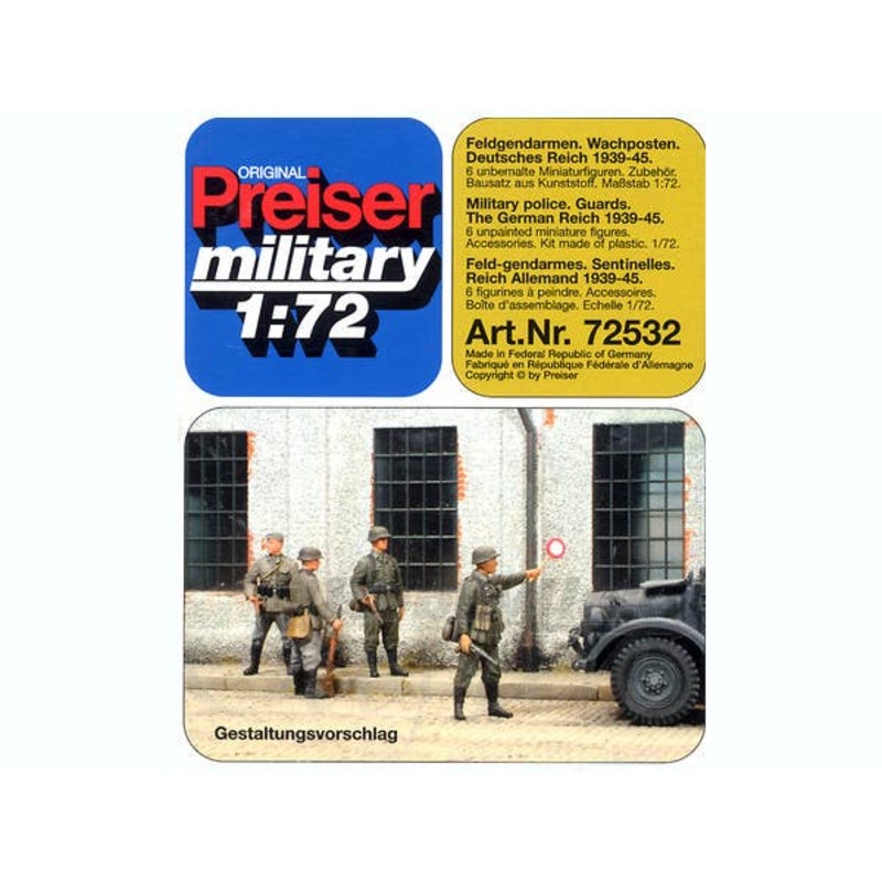 1/72 Military Police Guards 1939-45 6pcs