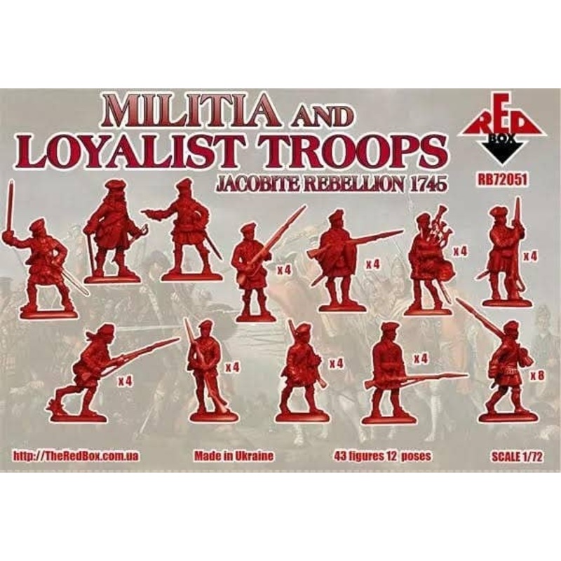 1/72 Militia and Loyalist Troops 1745. Jacobite Rebellion