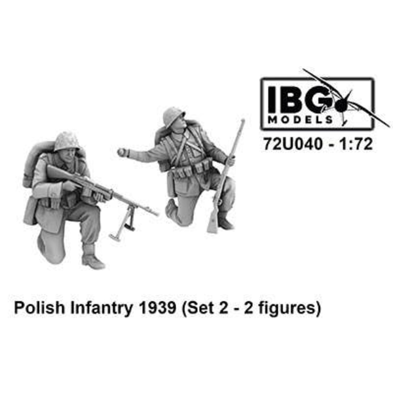 1/72 Polish Army Infantry 1939 Set 2 Shooting 2 Figures 3D Printed (72U040)