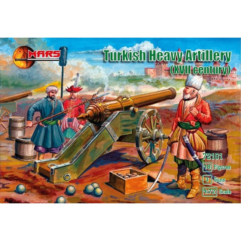 1/72 Turkish Heavy Artillery (XVII Century): 3 Guns 18 Figures